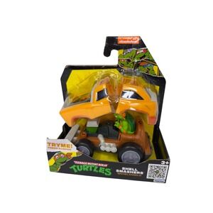 TMNT Shell Smashers Michelangelo Orange Crash Reveal Toy Car Funrise 71241 NEW